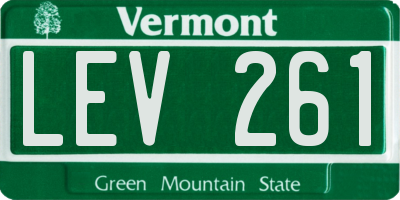 VT license plate LEV261