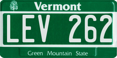 VT license plate LEV262