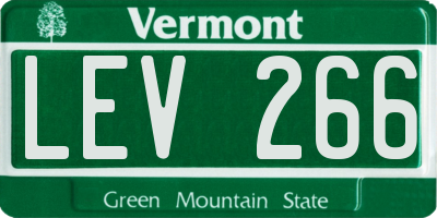 VT license plate LEV266