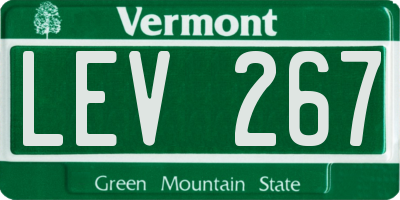 VT license plate LEV267