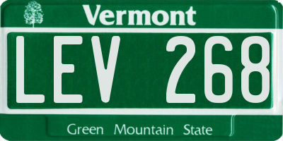 VT license plate LEV268