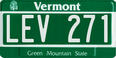 VT license plate LEV271