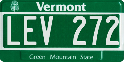 VT license plate LEV272