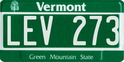 VT license plate LEV273