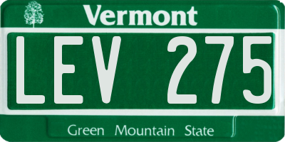 VT license plate LEV275