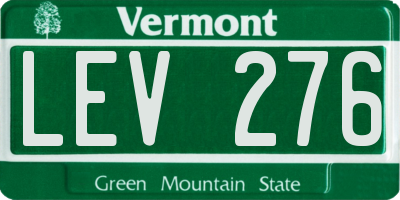 VT license plate LEV276