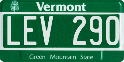 VT license plate LEV290