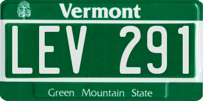 VT license plate LEV291
