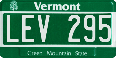 VT license plate LEV295