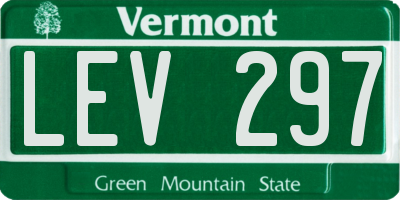 VT license plate LEV297