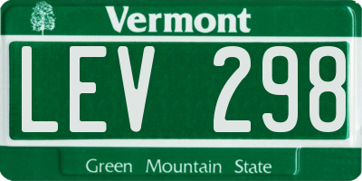 VT license plate LEV298