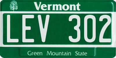 VT license plate LEV302