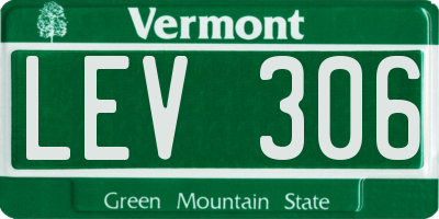 VT license plate LEV306