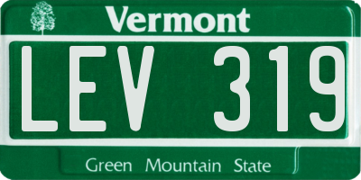 VT license plate LEV319