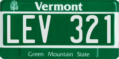 VT license plate LEV321