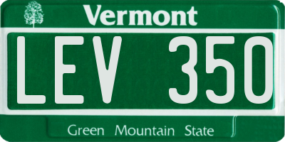 VT license plate LEV350