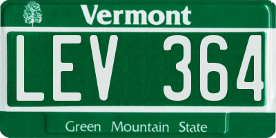 VT license plate LEV364