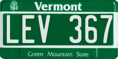 VT license plate LEV367