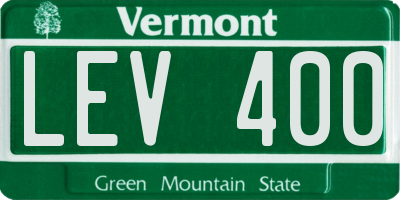 VT license plate LEV400