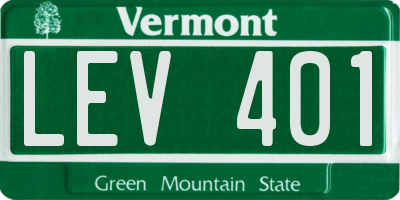 VT license plate LEV401