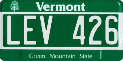 VT license plate LEV426