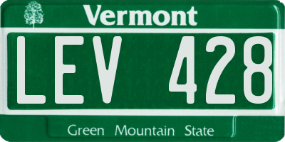 VT license plate LEV428