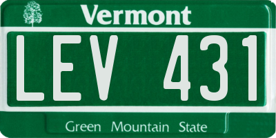 VT license plate LEV431