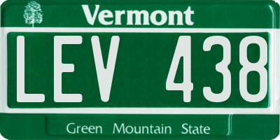 VT license plate LEV438