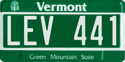 VT license plate LEV441