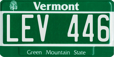 VT license plate LEV446