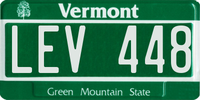 VT license plate LEV448