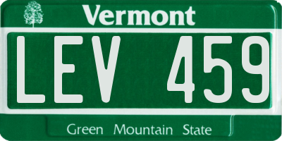 VT license plate LEV459