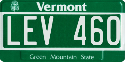 VT license plate LEV460