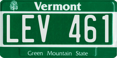 VT license plate LEV461