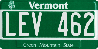 VT license plate LEV462