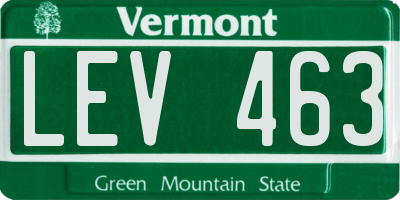 VT license plate LEV463