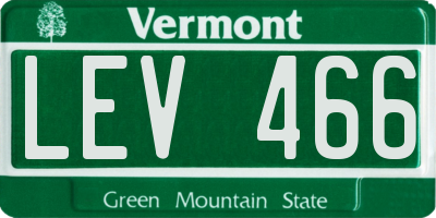 VT license plate LEV466
