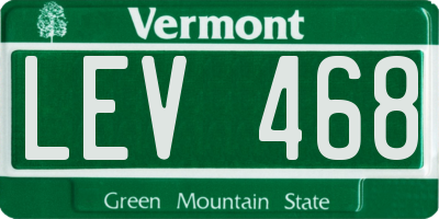 VT license plate LEV468
