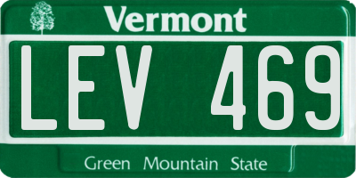 VT license plate LEV469