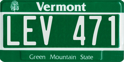 VT license plate LEV471
