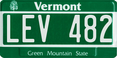 VT license plate LEV482