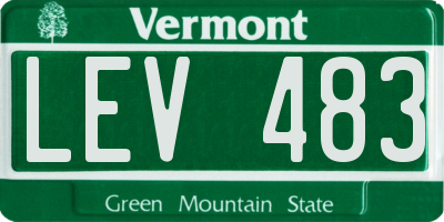 VT license plate LEV483