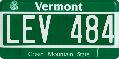 VT license plate LEV484