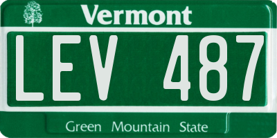 VT license plate LEV487