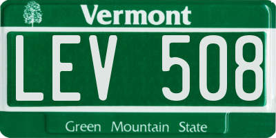 VT license plate LEV508