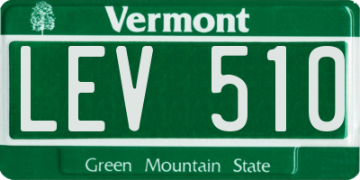 VT license plate LEV510