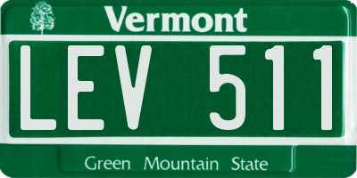 VT license plate LEV511