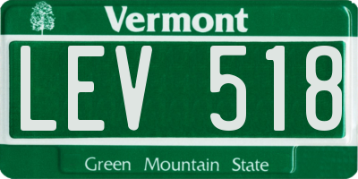VT license plate LEV518