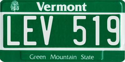 VT license plate LEV519