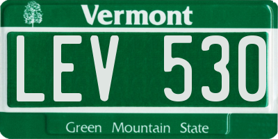VT license plate LEV530